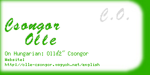 csongor olle business card